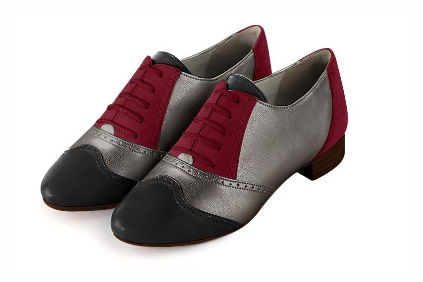 Burgundy red dress lace-up shoes for women - Florence KOOIJMAN
